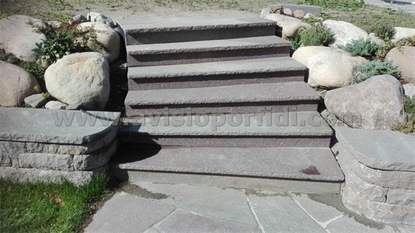 scale esterne in porfido 
